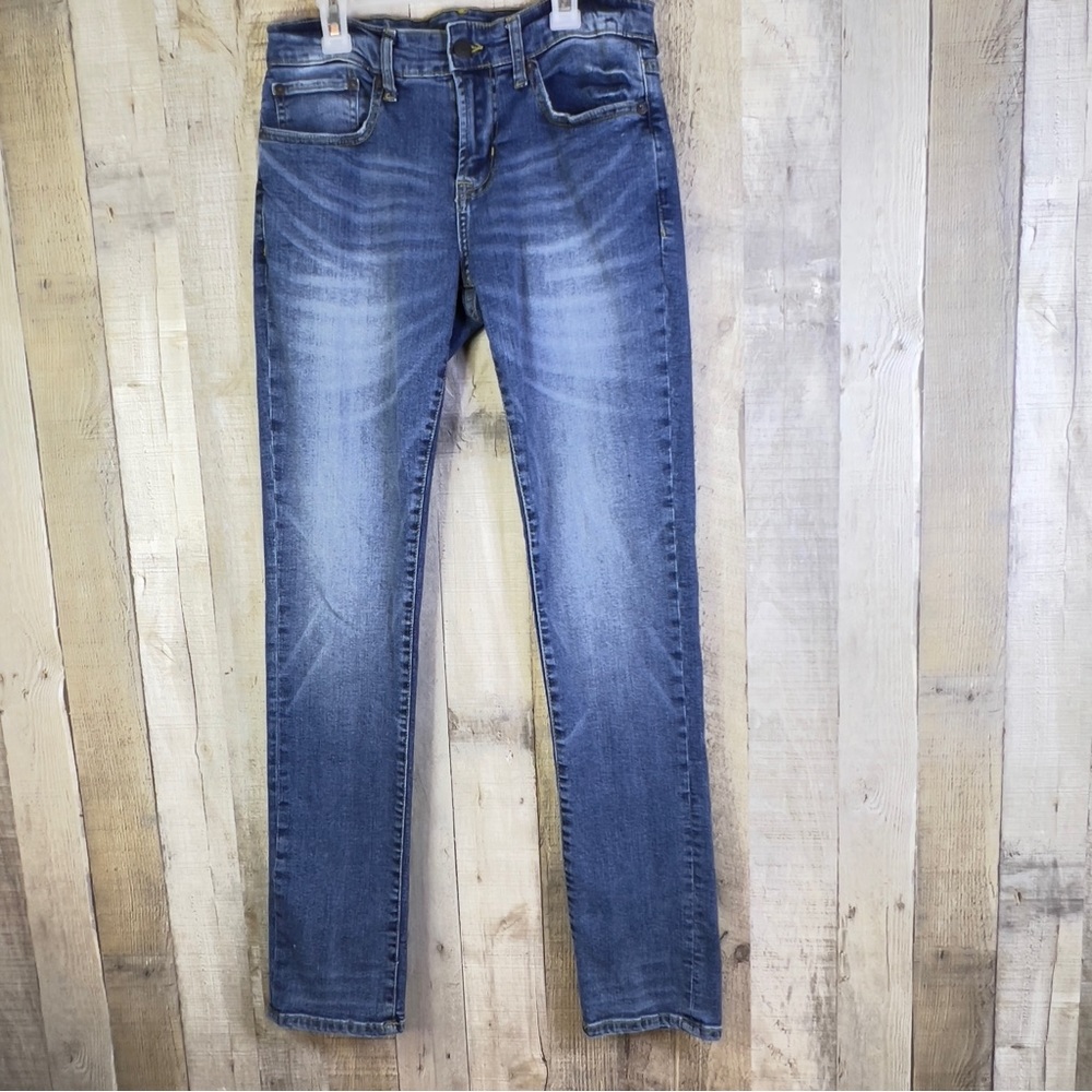 Aero Size 28/32 Straight Leg Distressed Denim Jeans w/5 Pockets & Belt Loops